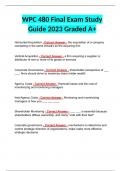 WPC 480 Final Exam Study Guide 2023 Graded A+