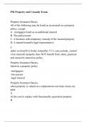 PSI Property and Casualty Exam Questions With Complete Solutions