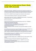 California Jurisprudence Exam&colon; Study Guide 100&percnt; Accurate
