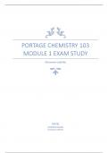 Portage Chemistry 103 Module 1 Exam Study