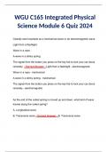 WGU C165 Integrated Physical Science Module 6 Quiz 2024