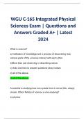 BUNDLE for WGU C165 (WGUC165)Integrated Physical Sciences | Questions and Answers Graded A+ latest 2024