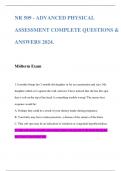 NR 509 - ADVANCED PHYSICAL ASSESSMENT COMPLETE QUESTIONS & ANSWERS 2024.