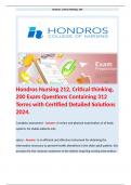 Hondros Nursing 212 Exam Package. 