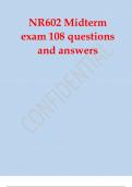 NR602 Midterm exam 108 questions and answers