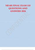 NR 601 Final exam 110 questions and answers 2024.