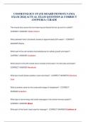 COSMETOLOGY STATE BOARD PENNSYLVANIA EXAM 2024&vert; ACTUAL EXAM QUESTION & CORRECT ANSWER&sol;A&plus; GRADE