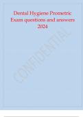 Dental Hygiene Prometric Exam questions and answers 2024