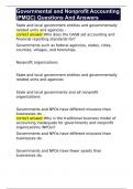 Governmental and Nonprofit Accounting &lpar;PMQC&rpar; Questions And Answers 