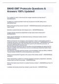 SNHD EMT Protocols Questions & Answers 100&percnt; Updated&excl;