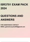 ISR3701 EXAM PACK 2024(Questions and answers)
