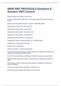 SNHD EMT PROTOCOLS Questions & Answers 100&percnt; Correct&excl;