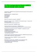 FL PTA Jurisprudence Exam LAWS & RULES EXAM 100&percnt; Correct