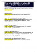 Maternal and Child Nursing Care 5th edition - Chapter 3 Questions And Answers 