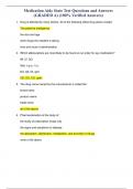 Medication Aide State Test Questions and Answers (GRADED A) (100% Verified Answers)