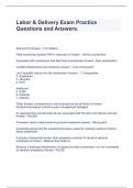 Labor & Delivery Exam Practice Questions and Answers