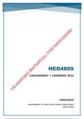 HED4809 ASSIGNMENT 2 ANSWERS 2024