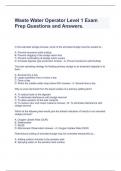 Waste Water Operator Lv 1 Exam Prep Questions and Answers