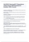 VA DPOR Tattooing&sol;PCT Regulations Lillique Exam 2024 Questions & Answers 100&percnt; Correct