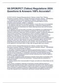 VA DPOR&sol;PCT &lpar;Tattoo&rpar; Regulations 2024 Questions & Answers 100&percnt; Accurate&excl;&excl;