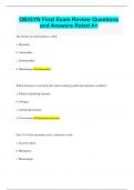 OB/GYN Final Exam Review Questions  and Answers Rated A+