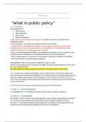 Samenvatting public policy