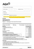2023 AQA GCSE GEOGRAPHY 8035&sol;2 Paper 2 Challenges in the Human Environment Question Paper & Mark scheme &lpar;Merged&rpar; June 2023 &lbrack;VERIFIED&rsqb;