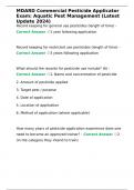 MDARD Commercial Pesticide Applicator Exam&colon; Aquatic Pest Management &lpar;Latest Update 2024&rpar;