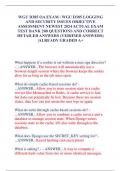 WGU D385 OA EXAM &sol; WGU D385 LOGGING  AND SECURITY ISSUES OBJECTIVE  ASSESSMENT NEWEST 2024 ACTUAL EXAM  TEST BANK 200 QUESTIONS AND CORRECT  DETAILED ANSWERS &lpar;VERIFIED ANSWERS&rpar;  &vert;ALREADY GRADED A&plus;