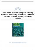 Medical Surgical Nursing Clinical Reasoning in Patient Care 6th Edition LeMone&comma; Burke&comma; Bauldoff