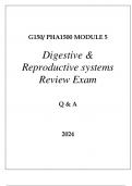 G150 PHA1500 MODULE 5 DIGESTIVE & REPRODUCTIVE SYSTEM REVIEW EXAM Q & A