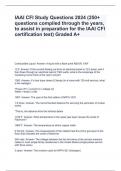 IAAI CFI Study Questions 2024 (250+ questions compiled through the years, to assist in preparation for the IAAI CFI certification test) Graded A+