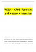 WGU - C702 Forensics  and Network Intrusion