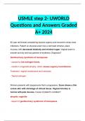 USMLE step 2- UWORLD Questions and Answers Graded A+ 2024