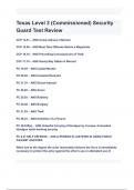 Texas Level 3 (Commissioned) Security Guard Test Review Questions with correct Answers 2024/2025( A+ GRADED 100% VERIFIED).