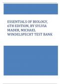 ESSENTIALS OF BIOLOGY,  6TH EDITION, BY SYLVIA  MADER, MICHAEL  WINDELSPECHT TEST BANK