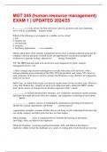 MGT 345 &lpar;human resource management&rpar; EXAM 1 &vert; UPDATED 2024&sol;25