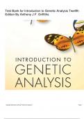 Test Bank for Introduction to Genetic Analysis Twelfth Edition By Anthony J.F. Griffiths