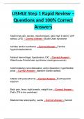 USMLE Step 1 Rapid Review – Questions and 100% Correct Answers