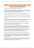 Medical Lab Exam 1 Study Guide with Answers 100&percnt; Correct 