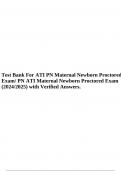 Test Bank For ATI PN Maternal Newborn Proctored Exam/ PN ATI Maternal Newborn Proctored Exam (2024/2025)| 38 Different and Latest Actual Exam | 3000 Plus Q&A| with Verified Answers.