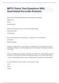 MPTC Patrol Test Questions With Guaranteed Accurate Answers