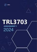 TRL3703 Assignment 1 2024 