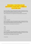 BUILDING UTILITIES EXAM QUESTIONS WITH 100% CORRECT ANSWERS 2024
