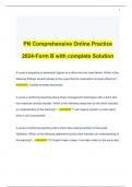 PN Comprehensive Online Practice 2024-Form B with complete Solution