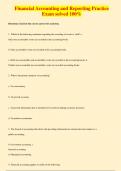 Financial Accounting and Reporting Practice Exam solved 100&percnt;