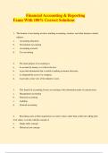 Financial Accounting & Reporting Exam With 100&percnt; Correct Solutions