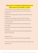 Financial Accounting & Reporting Exam with Answers Provided&vert; A Grade
