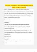 Financial Accounting & Reporting Exam 2 With 100&percnt; Correct Solutions