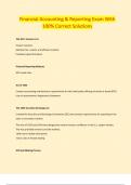 Financial Accounting & Reporting Exam With 100&percnt; Correct Solutions